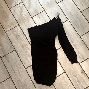 Black off the shoulder dress